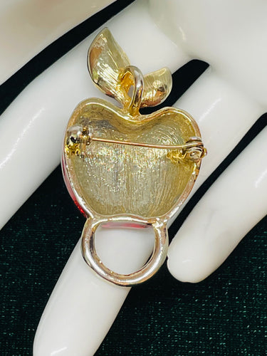 Apple Eyeglasses Holder Brooch/Pendant